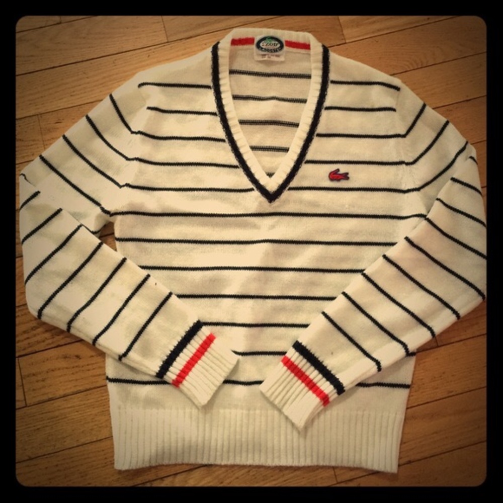 VINTAGE LACOSTE X IZOD CABLE KNIT SWEATER